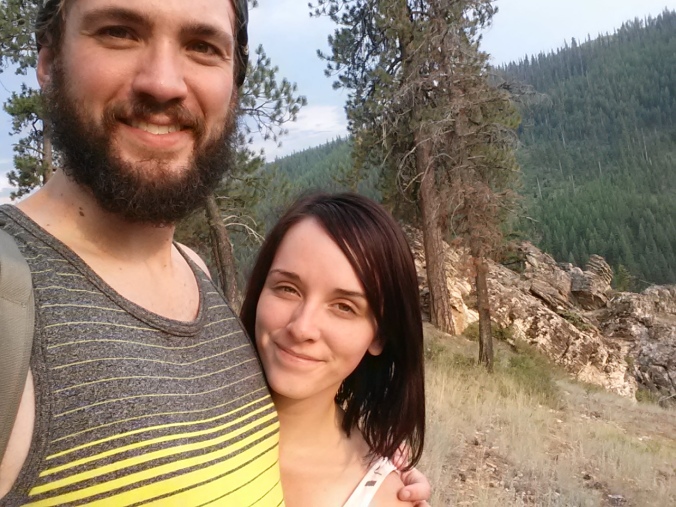 Mountain selfie. At this point, neither of us had showered since South Dakota at Steph and Tyler's.